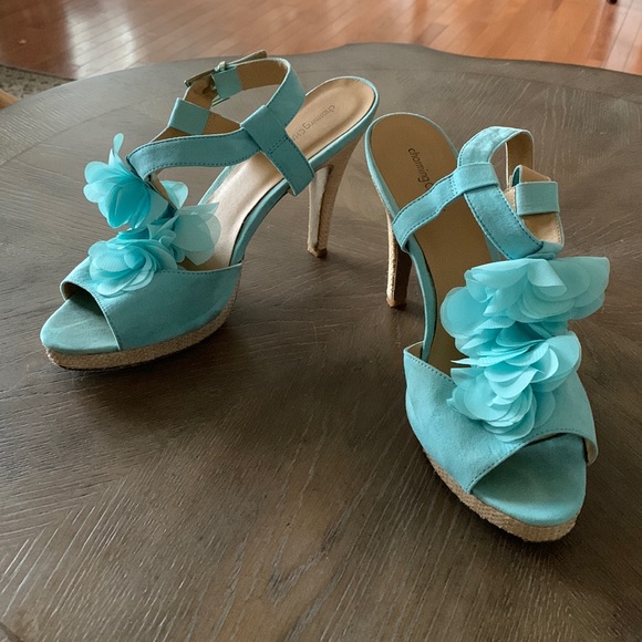 Charming Charlie Shoes - Charming Charlie size 11 blue sandals